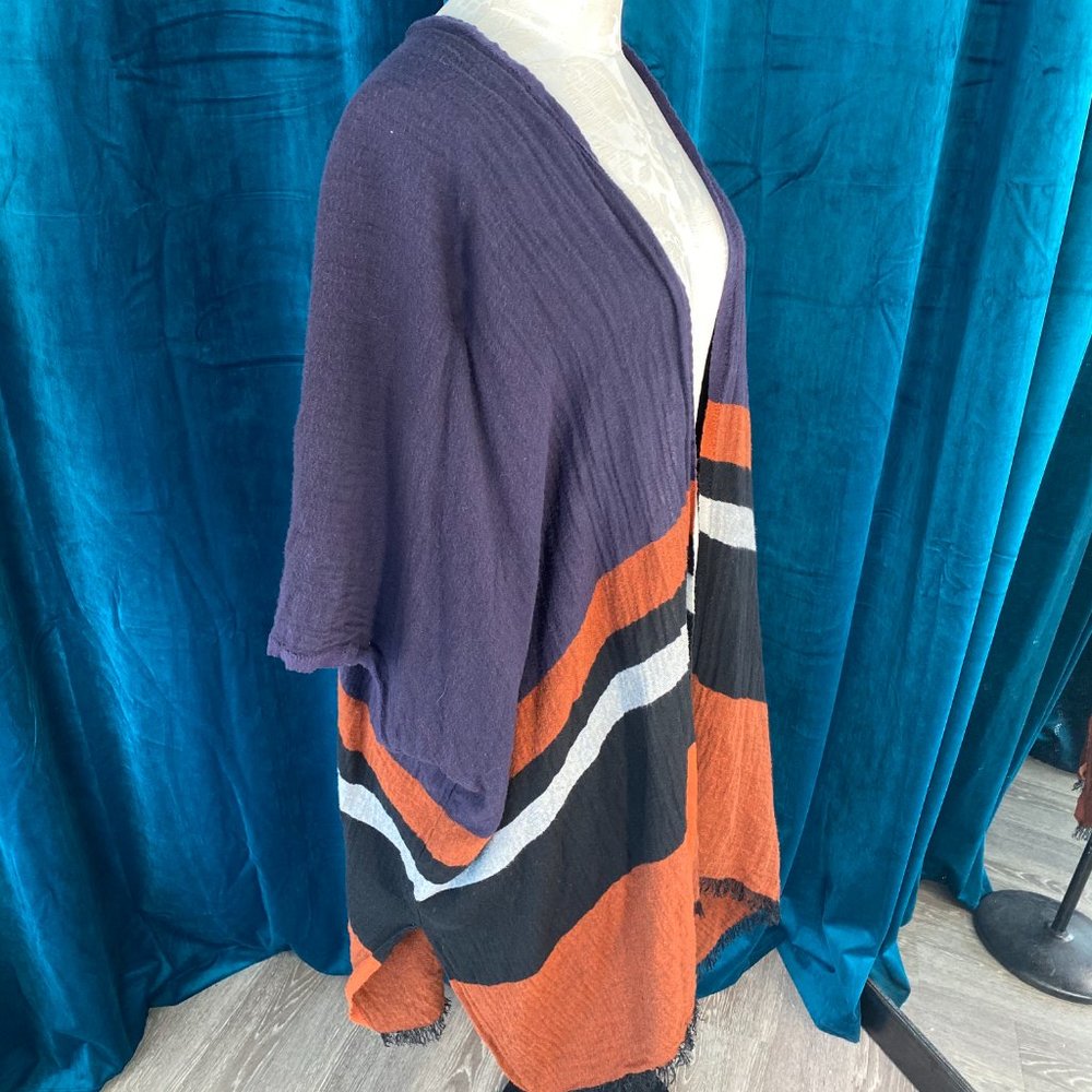 LOFT Open Front Duster Poncho Sweater - Picture 3 of 7